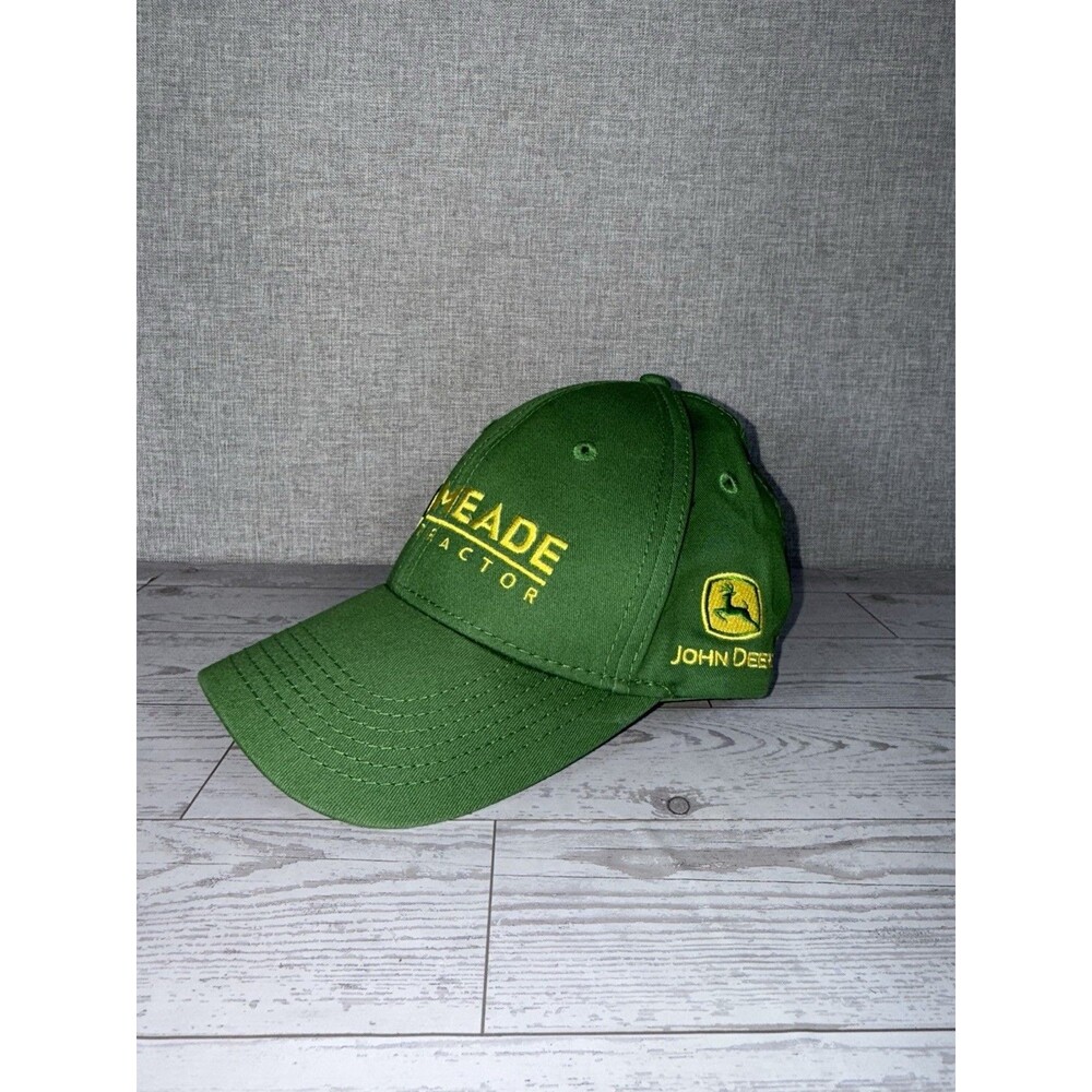 Vtg John Deere Meade Tractor Dealer Promo Hat Cap One Size Adjustable EUC Rare